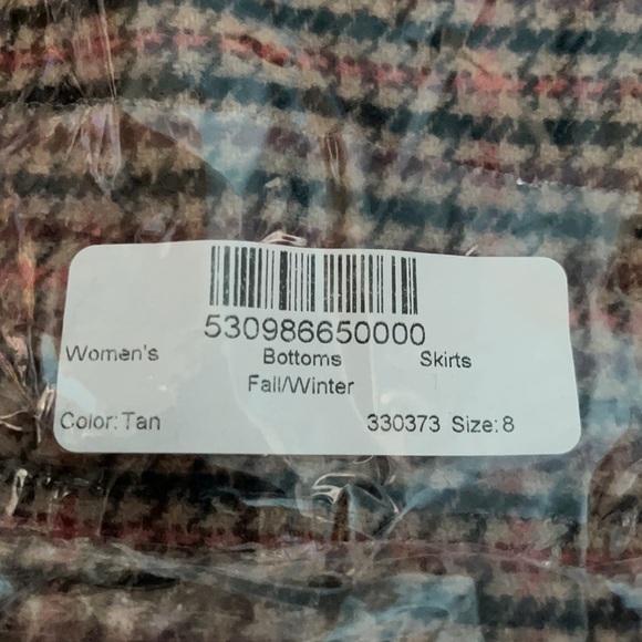 New Talbots Tan Plaid Wool-blend Pencil Skirt US 8 - Picture 7 of 7